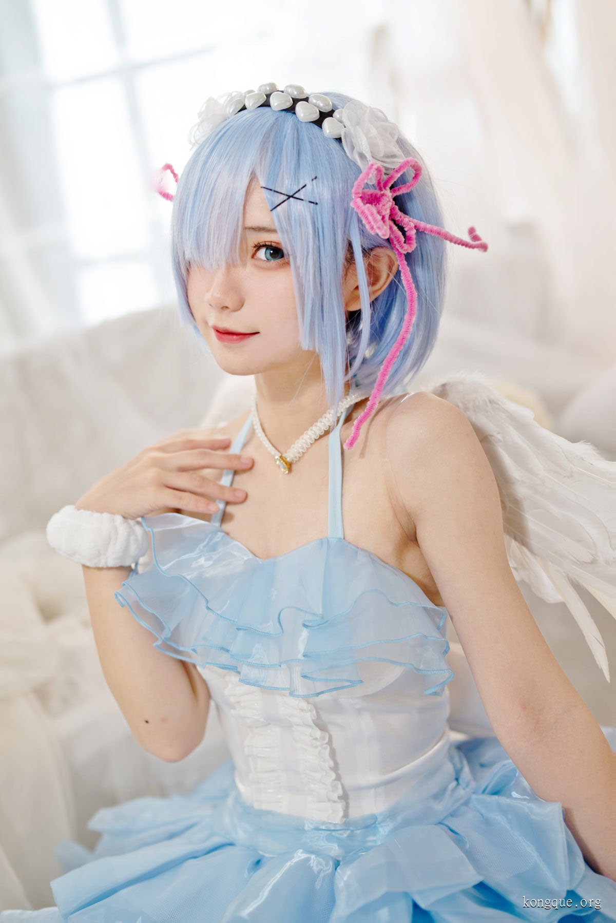 花柒Hana_天使蕾姆蓝_016