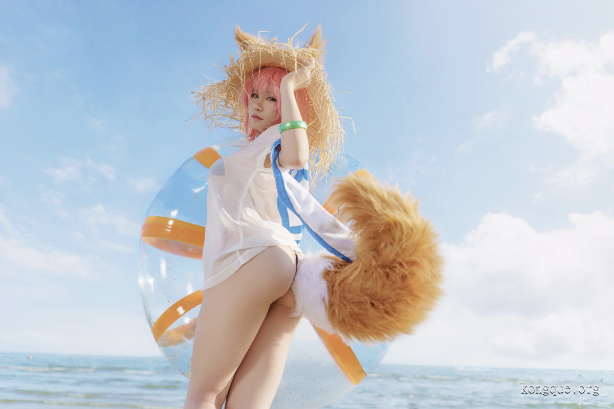 Uki雨季_玉藻前海边泳装_1